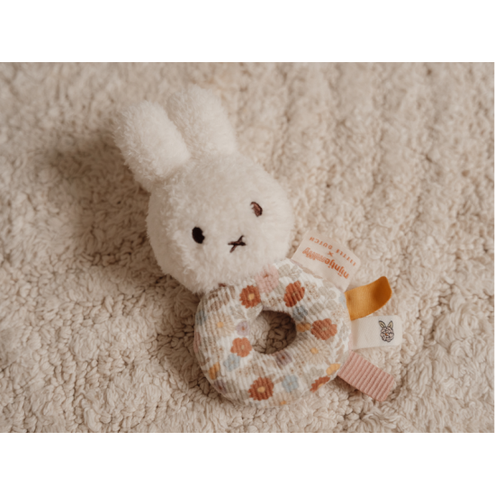 Chrastítko králíček Miffy Vintage Kytičky